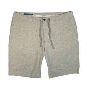 SH816 Men’s Perry Ellis Designer Linen Blend Casual Beach Shorts 38
